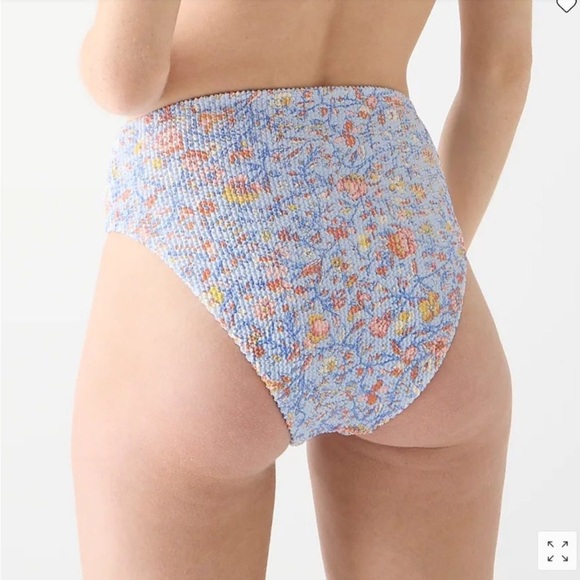 NWT J. Crew Scrunchie High-rise Bikini Bottom In Afternoon Floral - Picture 2 of 4